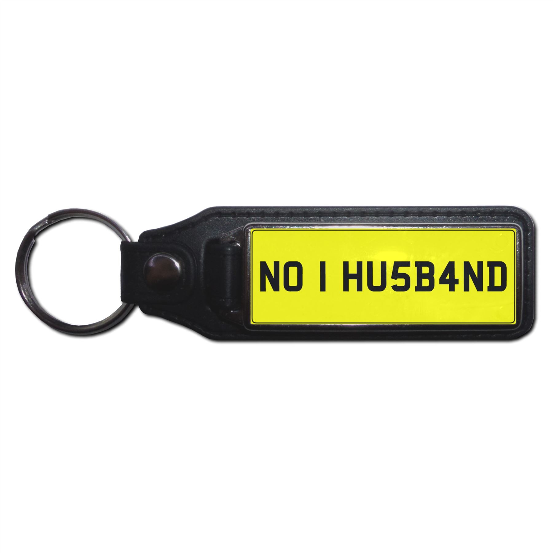 NO 1 HUSBAND - UK Number Plate Key Ring | Choose Medallion / Plastic / Metal - Picture 5 of 8
