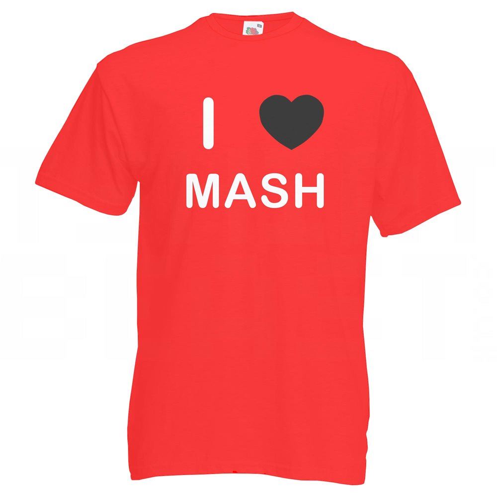 Mash I Love T Shirt Tee Adult Crew Neck Short Sleeved - Picture 19 of 34