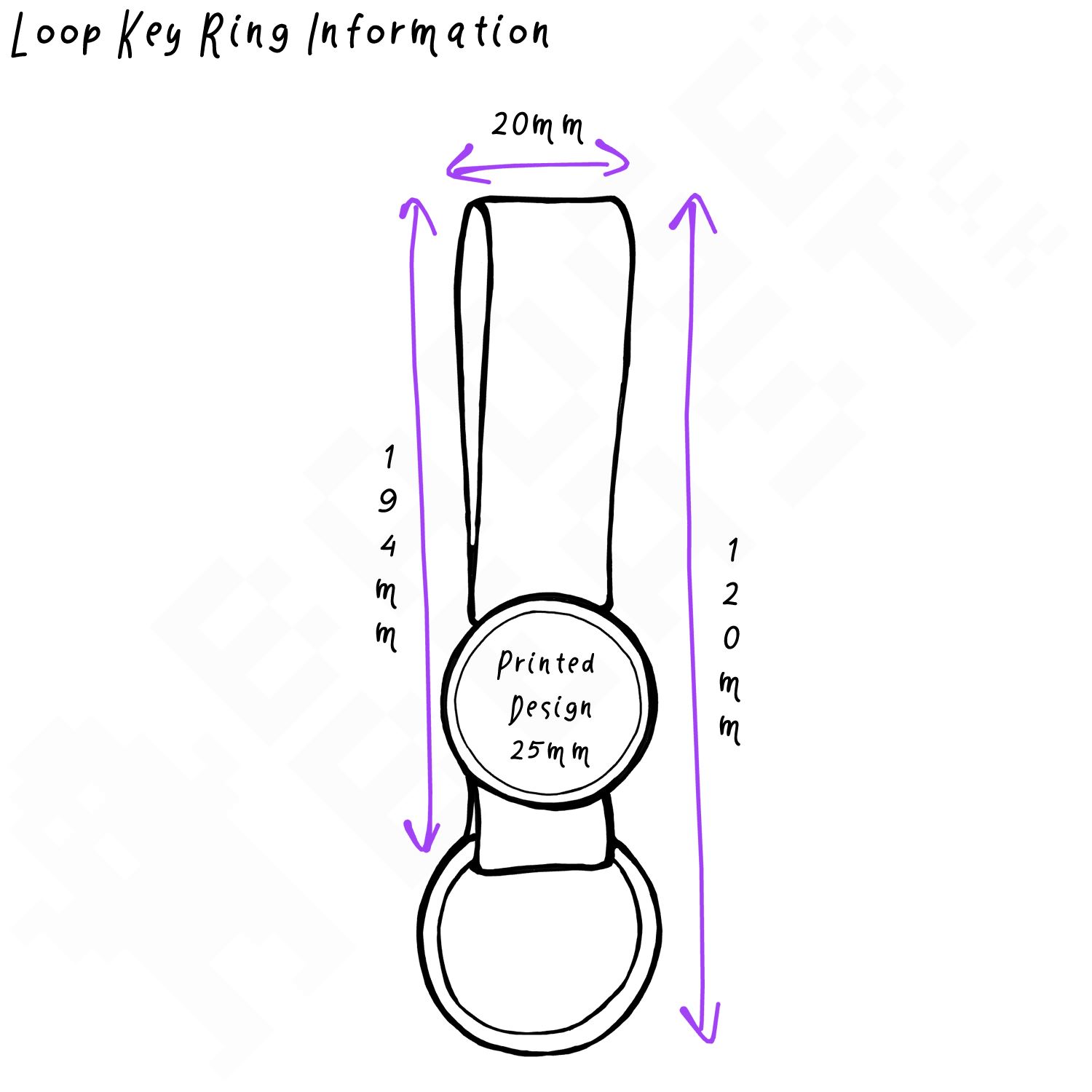 No Food or Drink Silicone Loop Key Ring (35mm x 120mm) - Picture 4 of 8