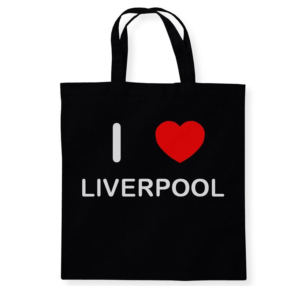 Liverpool I Love Tote Bag Reusable Cotton Shopping Bag - Picture 5 of 8