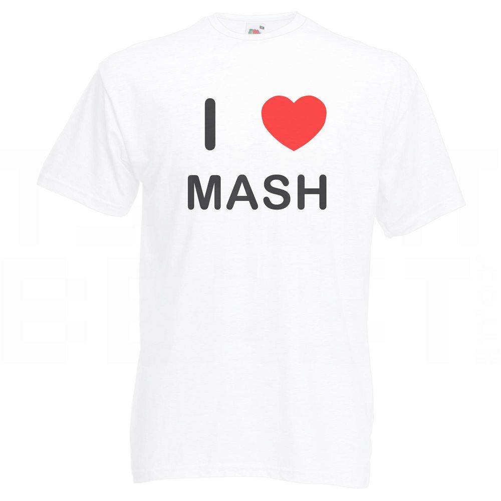 Mash I Love T Shirt Tee Adult Crew Neck Short Sleeved - Picture 27 of 34