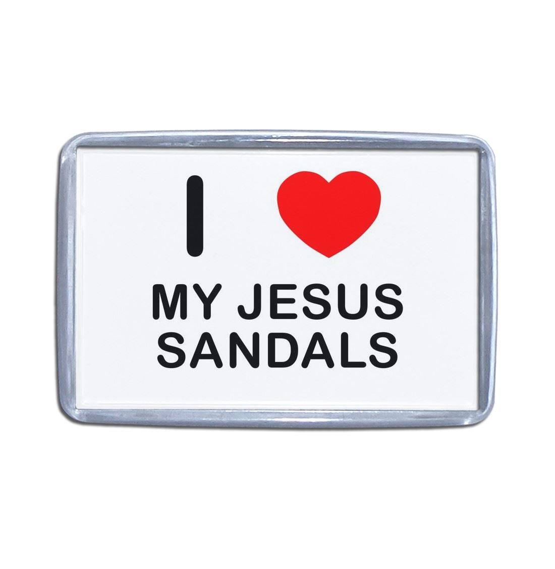 My Jesus Sandalen I Love Herz Kunststoff Kühlschrankmagnet (S, M, L, XL) - Bild 7 von 10