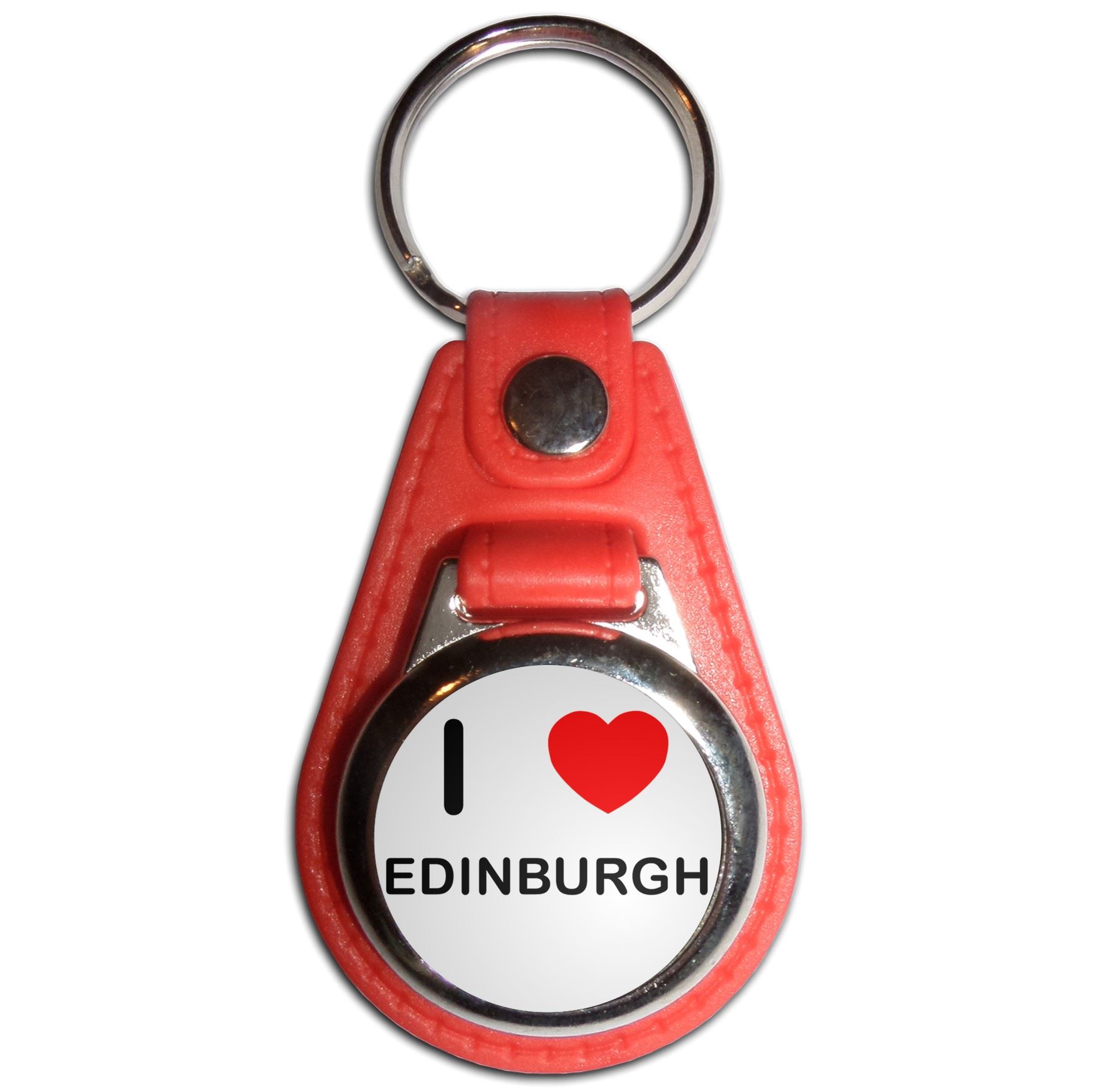 Edinburgh I Love Plastic Medallion Key Ring (61mm x 38mm) - Picture 9 of 12