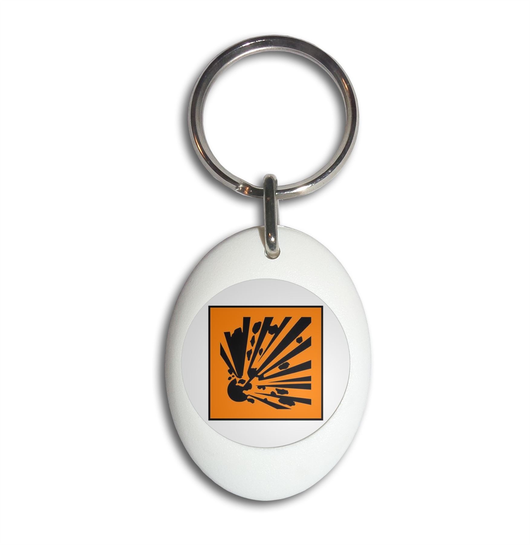 Explosives Plastic Oval Key Ring (43mm x 32.5mm) - Picture 9 of 10