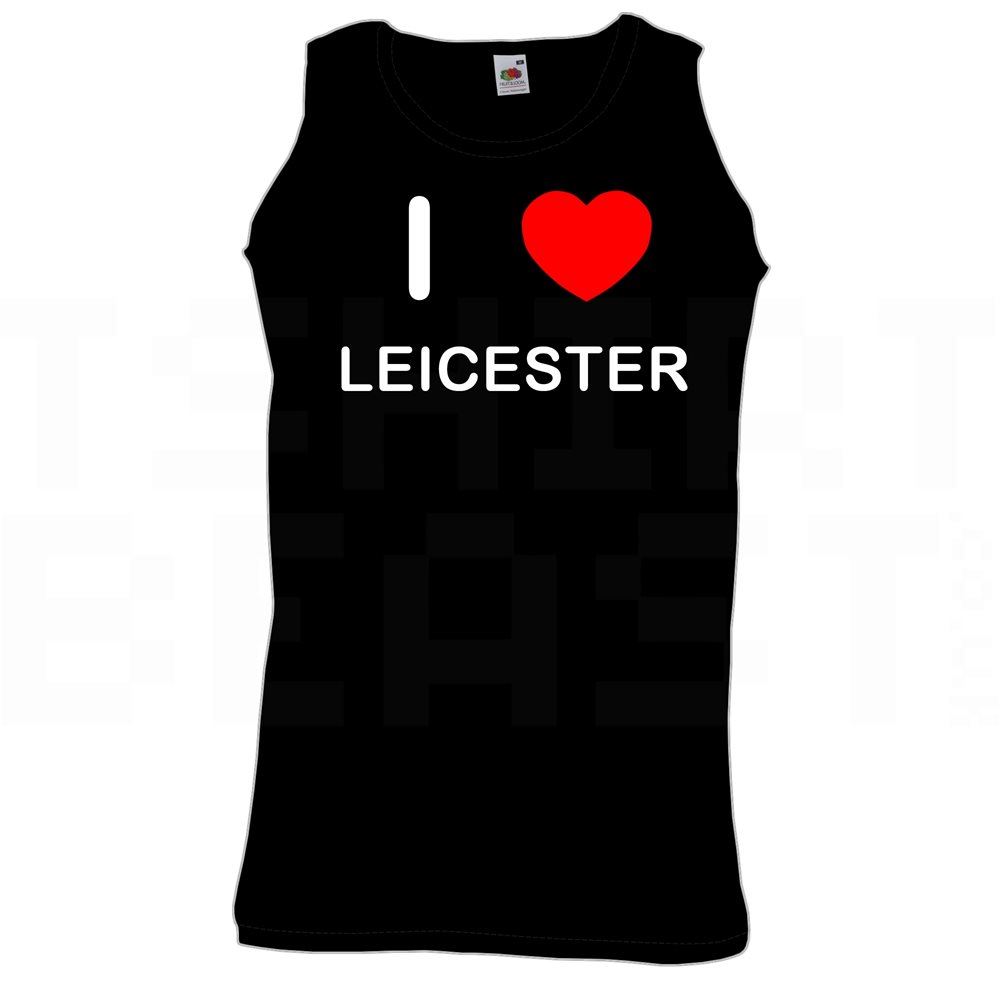 Leicester I Love Herz Weste Erwachsene Rundhalsausschnitt Sport Gym Weste - Bild 9 von 18