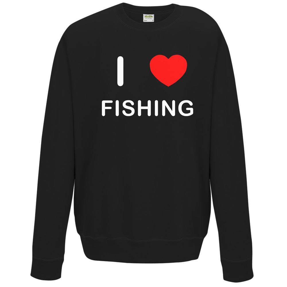 Fishing I Love Sweater Pullover Erwachsene Rundhals Langarm Sweatshirt - Bild 7 von 34