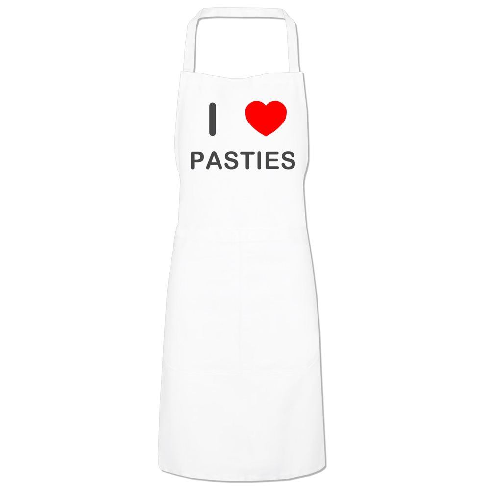 Pasties I Love Küchenschürze Latz mit verstellbarem Hals und Krawatten - Bild 9 von 10