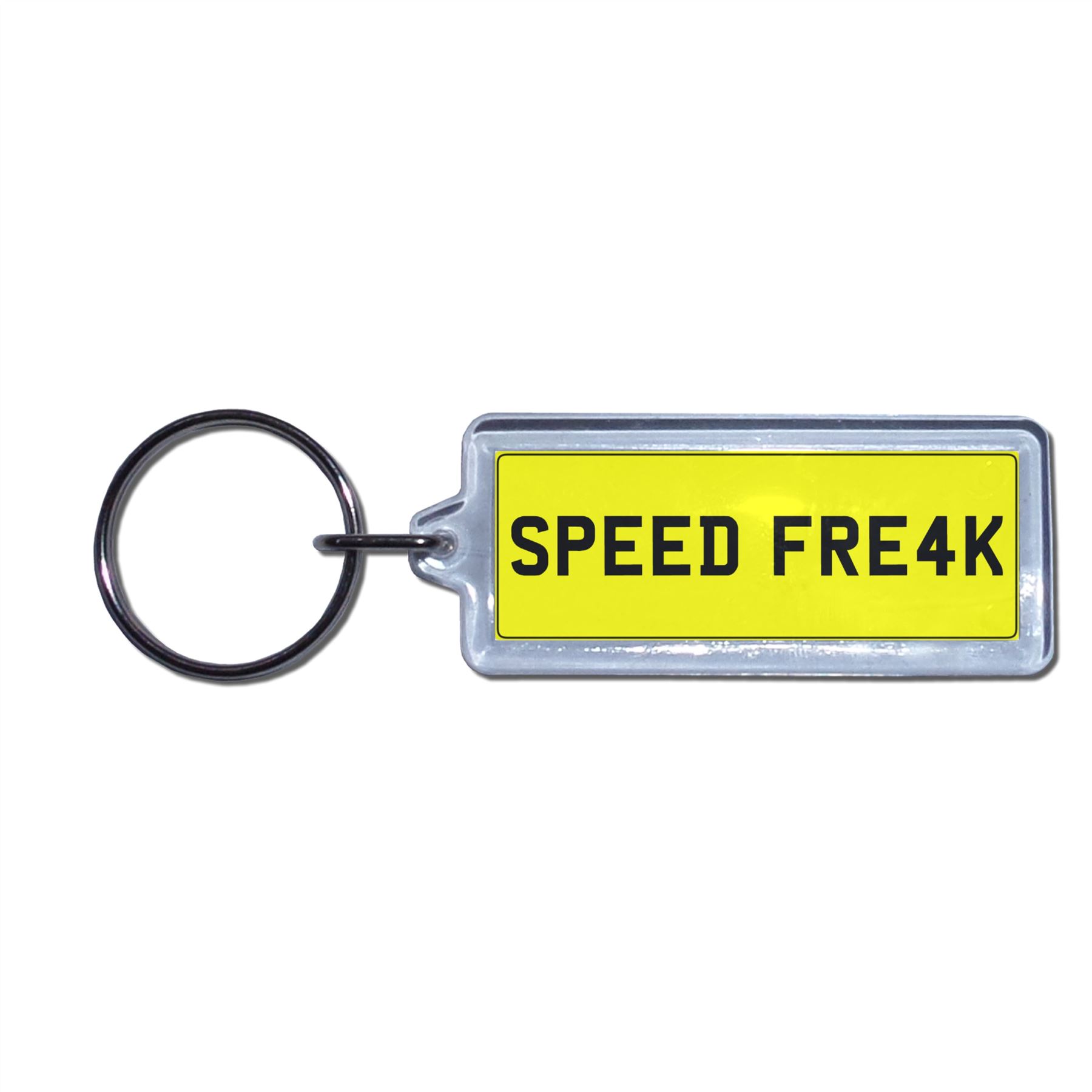 SPEED FREAK - UK Number Plate Key Ring | Choose Medallion / Plastic / Metal - Picture 3 of 8