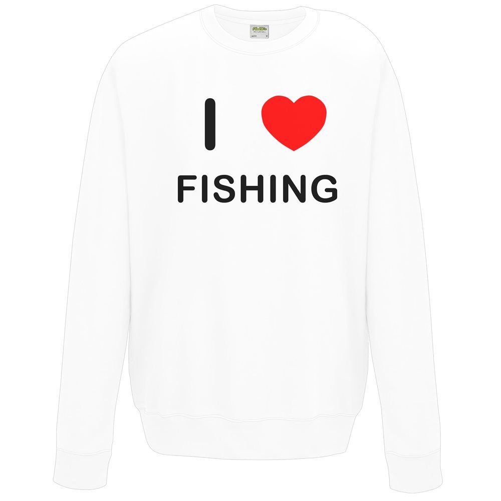 Fishing I Love Sweater Pullover Erwachsene Rundhals Langarm Sweatshirt - Bild 31 von 34
