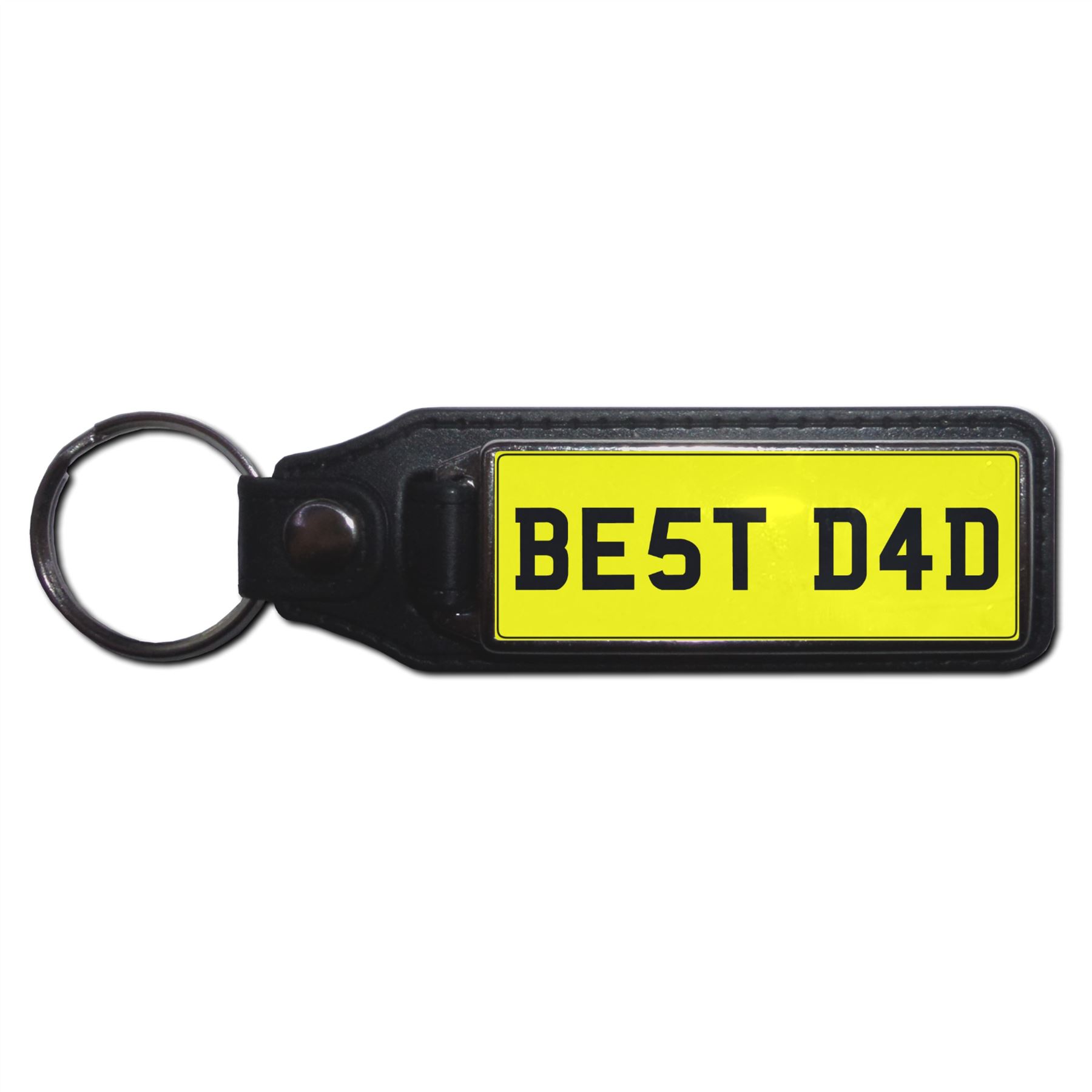 BEST DAD - UK Number Plate Key Ring | Choose Medallion / Plastic / Metal - Picture 5 of 8