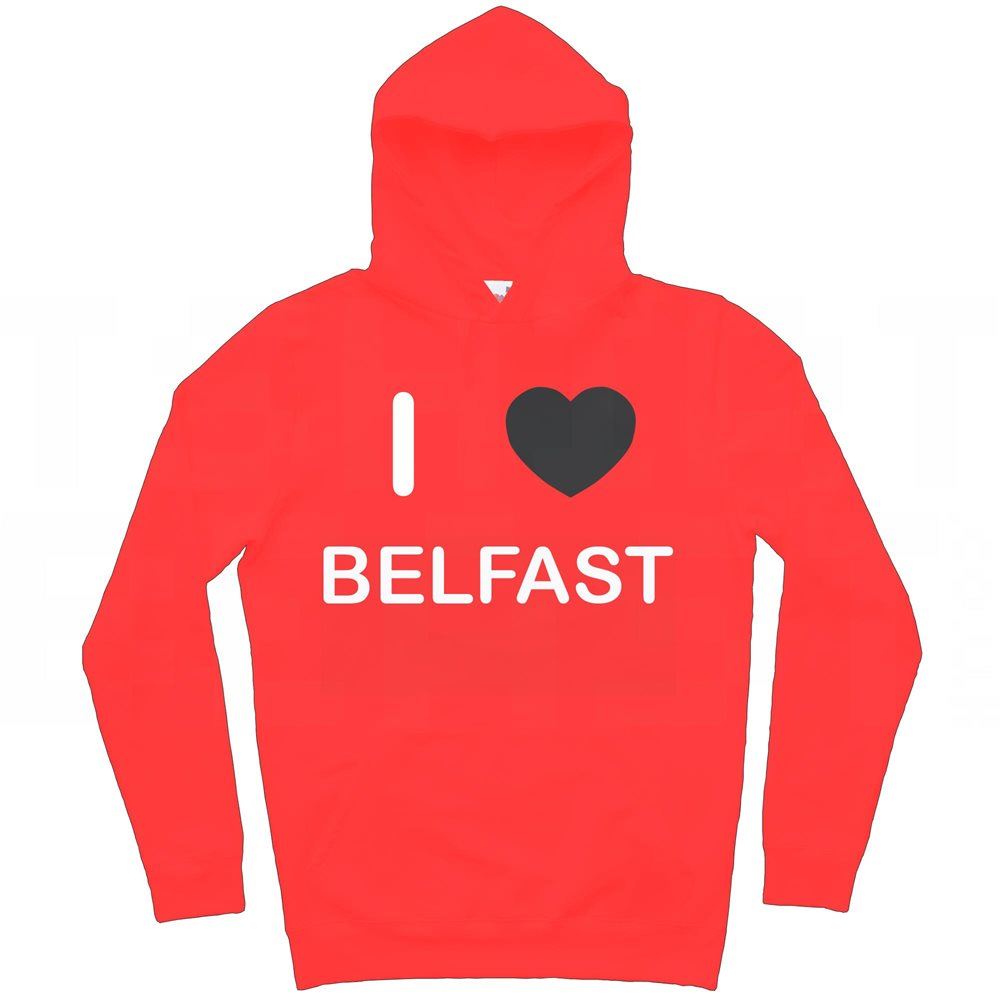 Sudadera con capucha Belfast I Love para adulto manga larga - Imagen 23 de 34