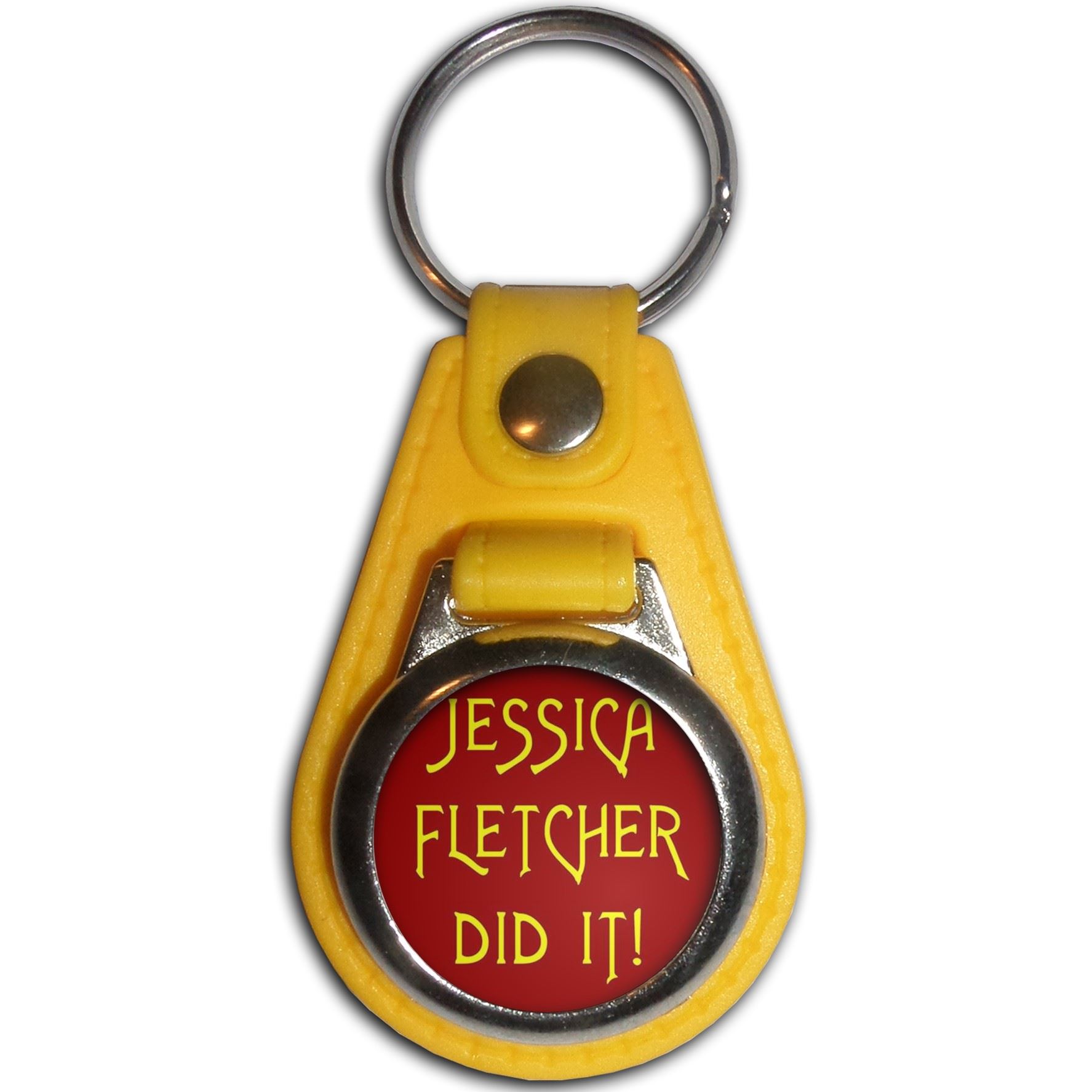 Jessica Fletcher Did It Plastic Medallion Key Ring (61mm x 38mm) - Picture 11 of 12