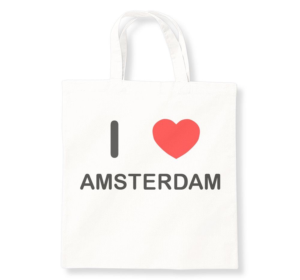 Bolso de compras de algodón reutilizable Amsterdam I Love - Imagen 7 de 8
