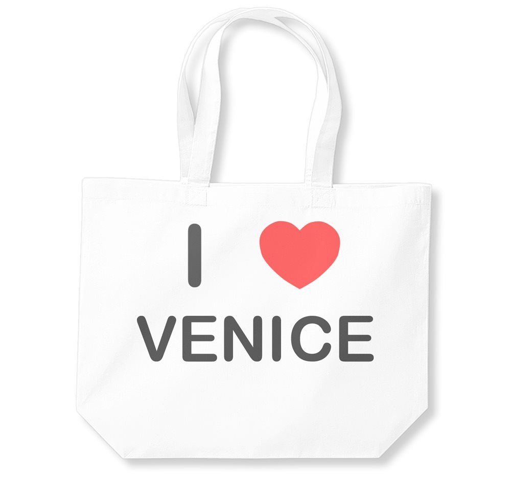 Venice I Love Cotton Shopping Bag (Black, White, Natural) - Picture 7 of 8
