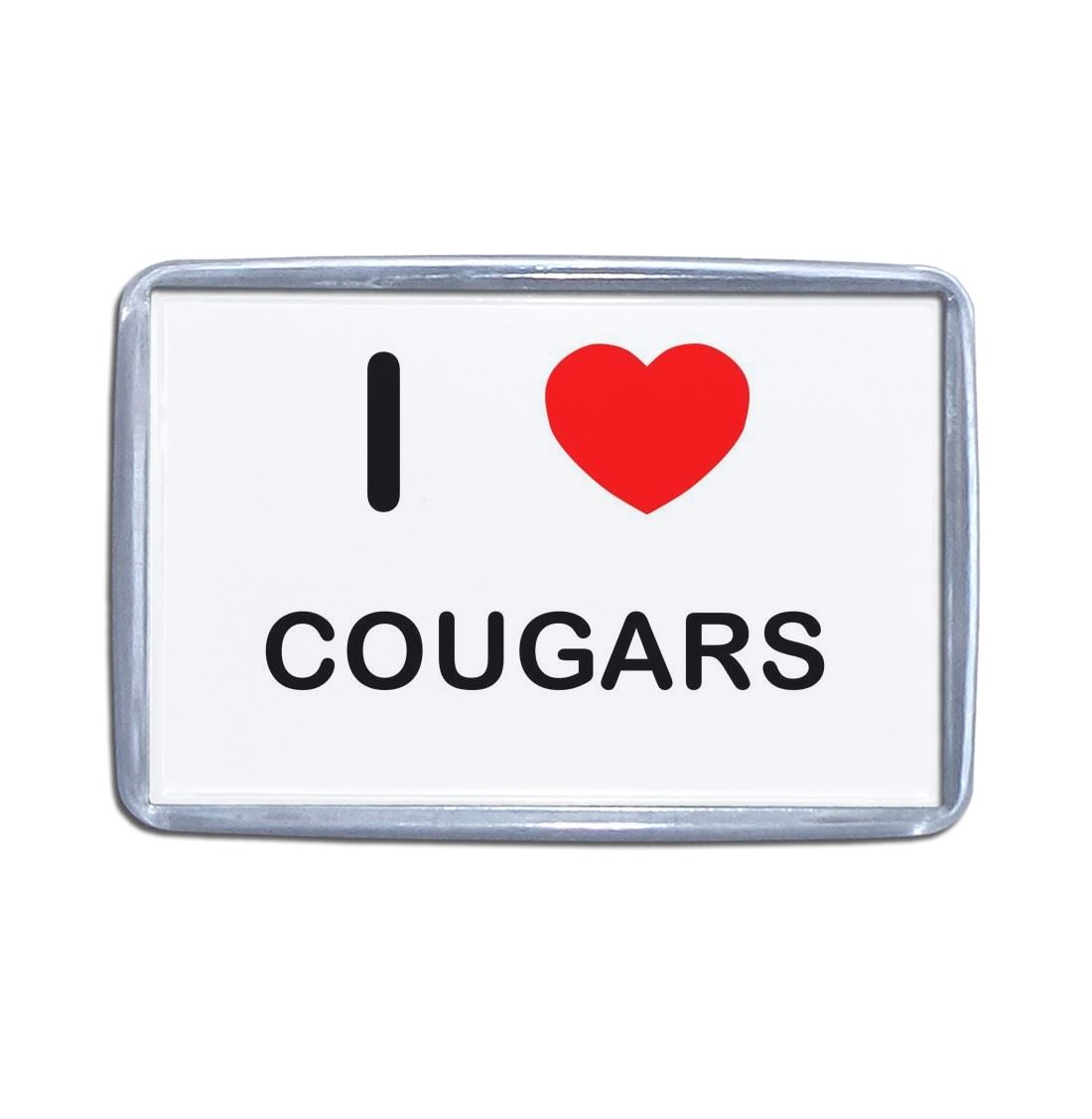 Cougars I Love Heart Plastic Fridge Magnet (S, M, L, XL) - Picture 7 of 10
