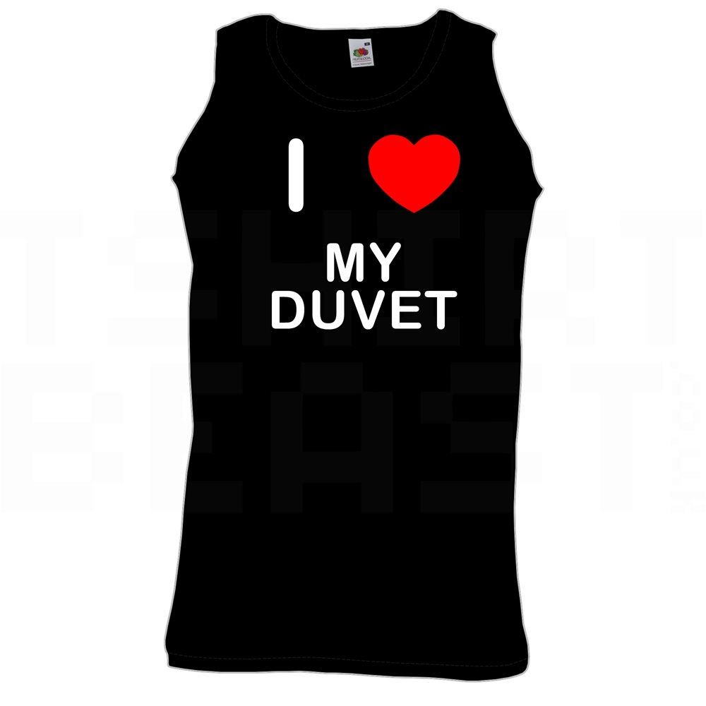 My Duvet I Love Heart Vest Adult Crew Neck Athletic Gym Vest - Afbeelding 9 van 18