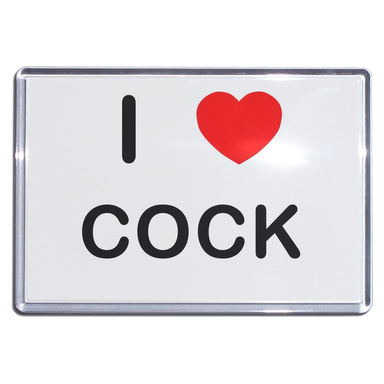 Cock I Love Heart Plastic Fridge Magnet (S, M, L, XL) - Picture 3 of 10