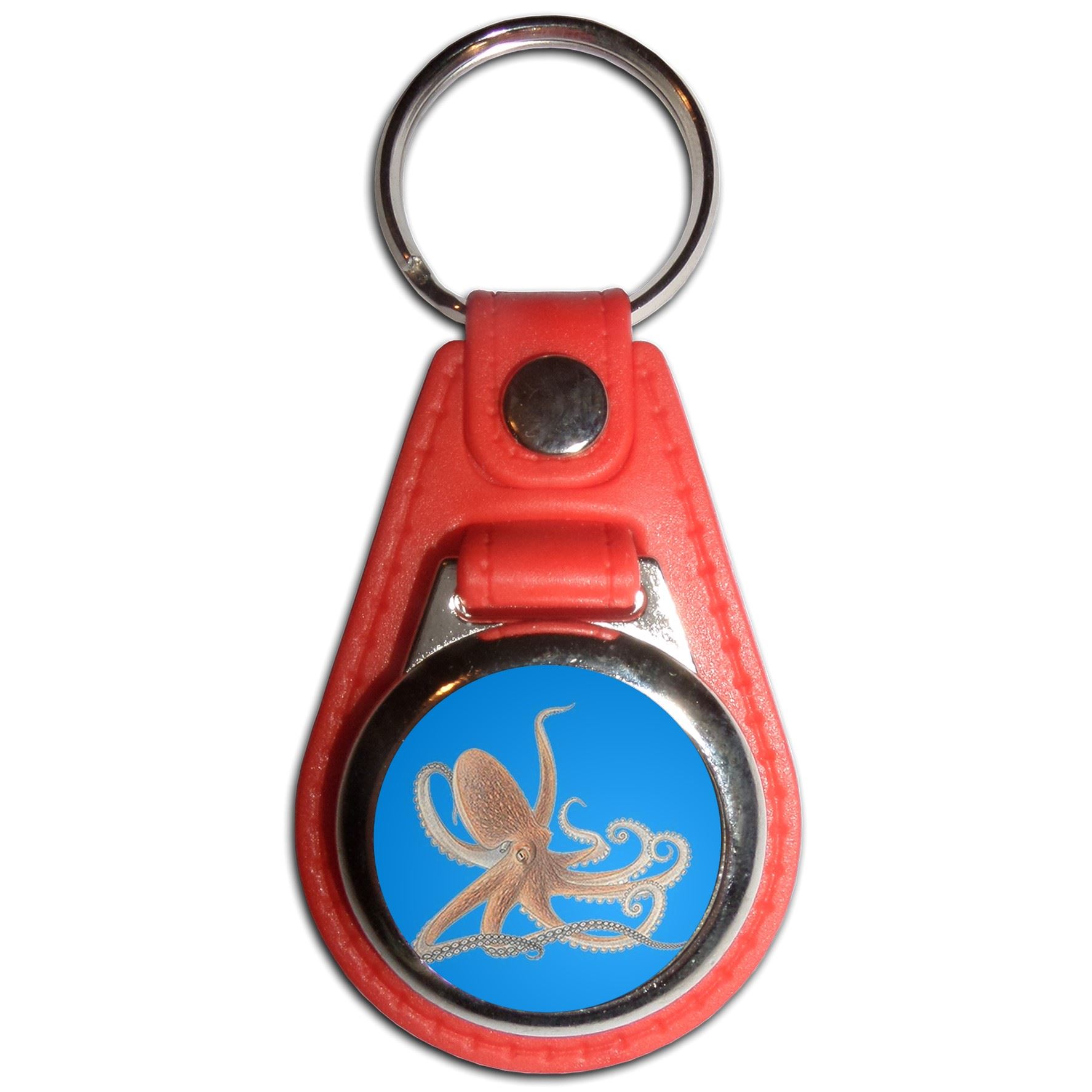 Octopus Plastic Medallion Key Ring (61mm x 38mm) - Picture 9 of 12