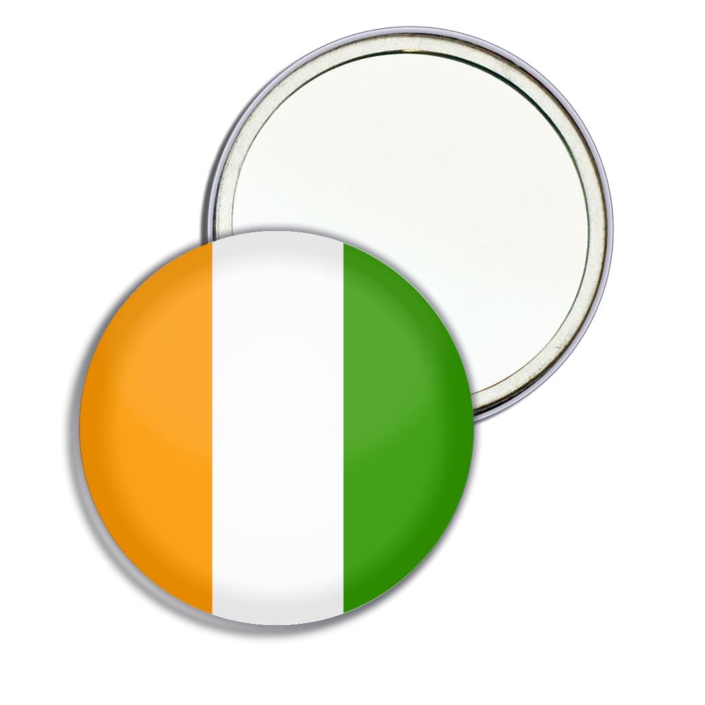 Elfenbeinküste Flagge runder Spiegel Tasche kompakt (55 mm oder 77 mm) - Bild 5 von 6