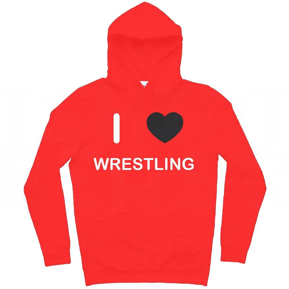 Wrestling I Love Hoodie Pullover Erwachsene Langarm - Bild 19 von 34