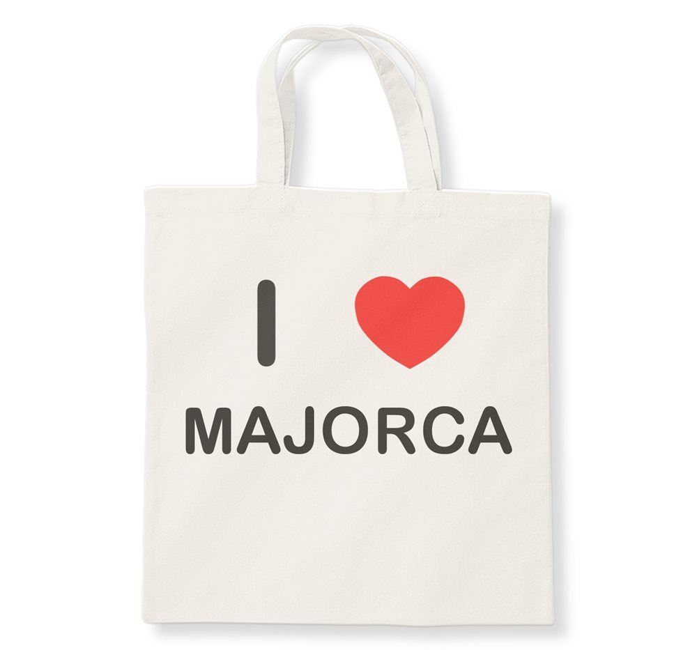 Majorca I Love Tote Bag Reusable Cotton Shopping Bag - Picture 3 of 8