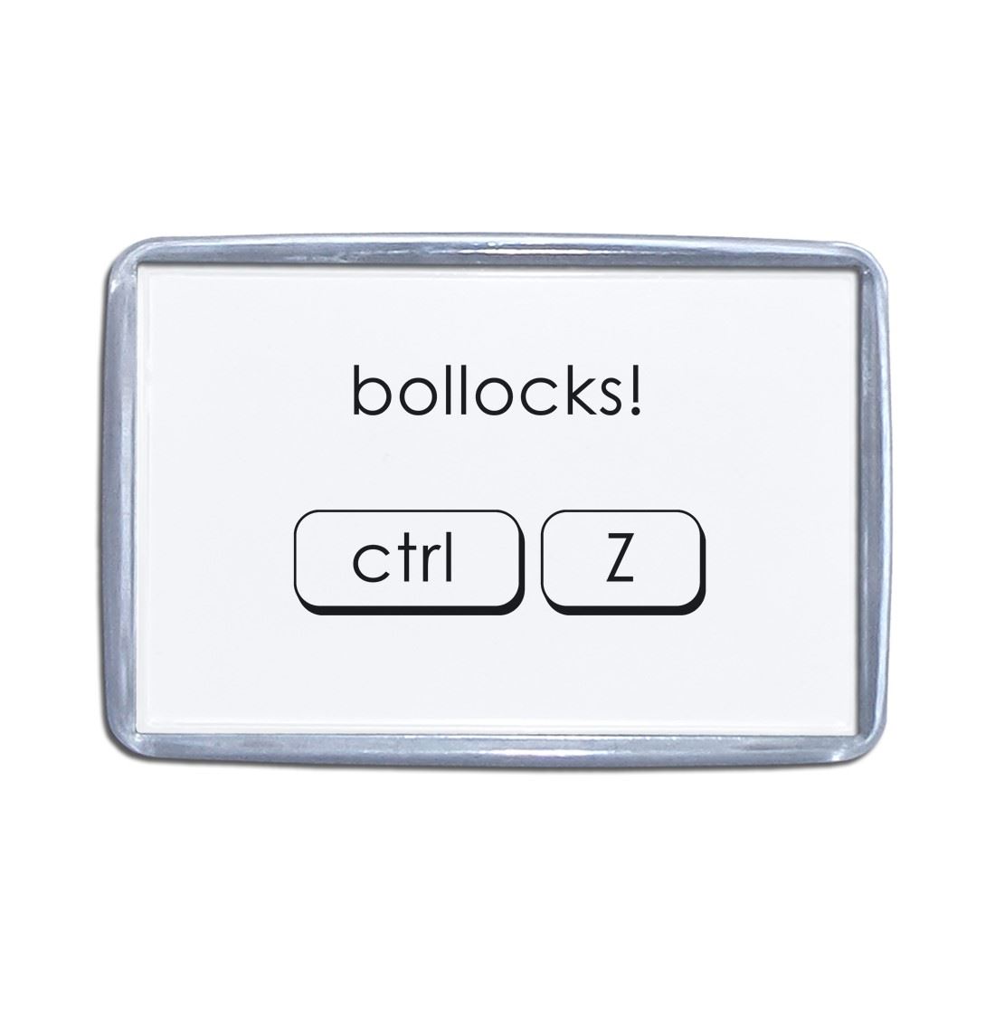Ctrl Z Boll**ks Plastic Fridge Magnet (S, M, L, XL) - Picture 7 of 10