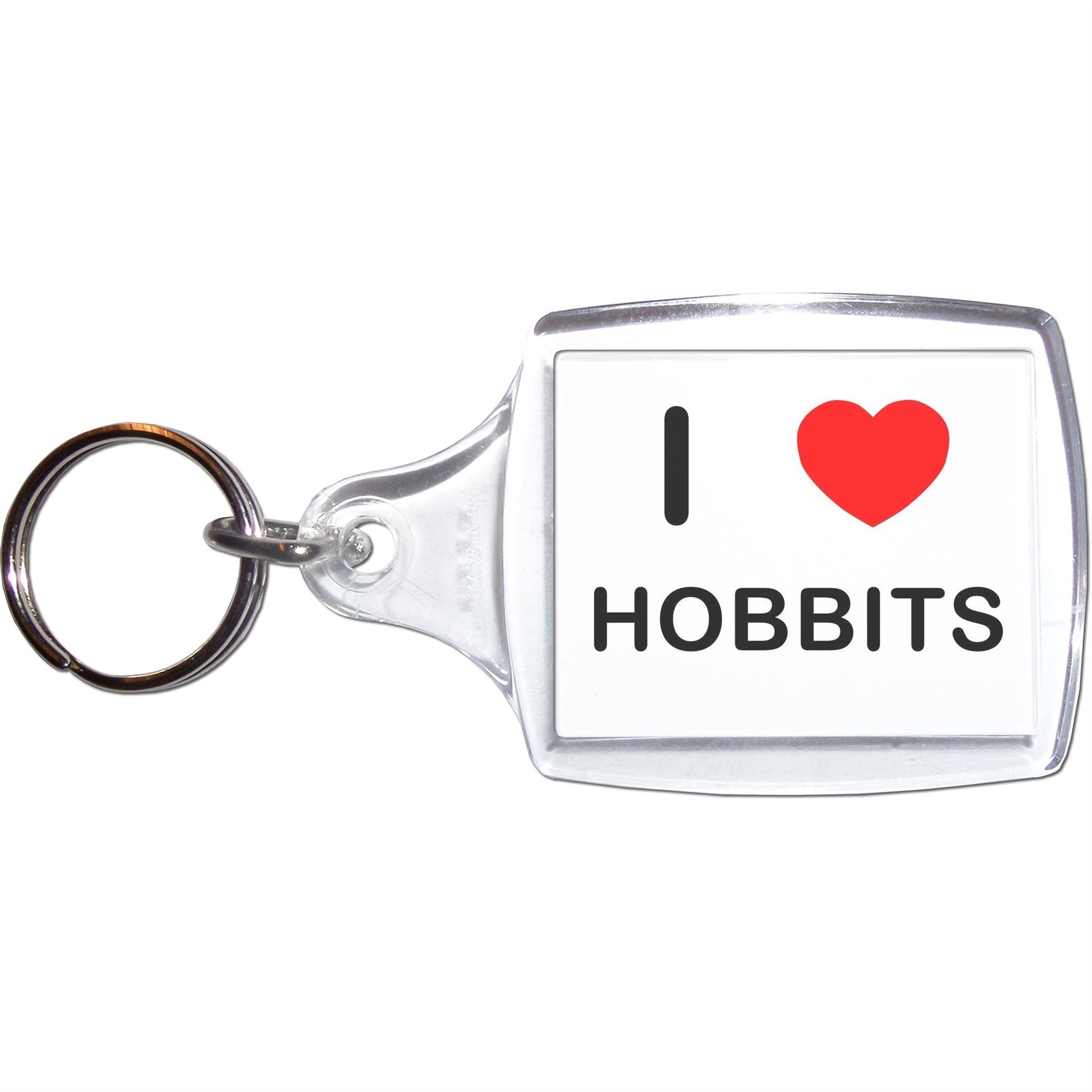 Hobbits I Love Heart Clear Plastic Key Ring (S, M or L) - Picture 5 of 8