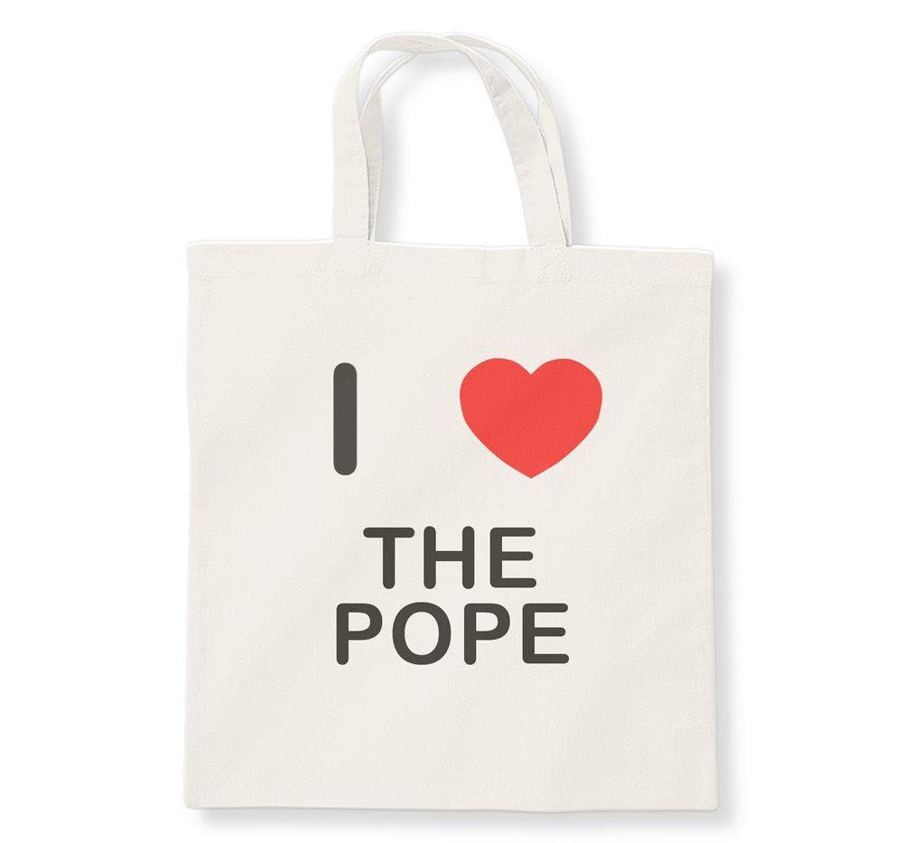 The Pope I Love Tote Bag Reusable Cotton Shopping Bag - Bild 3 von 8