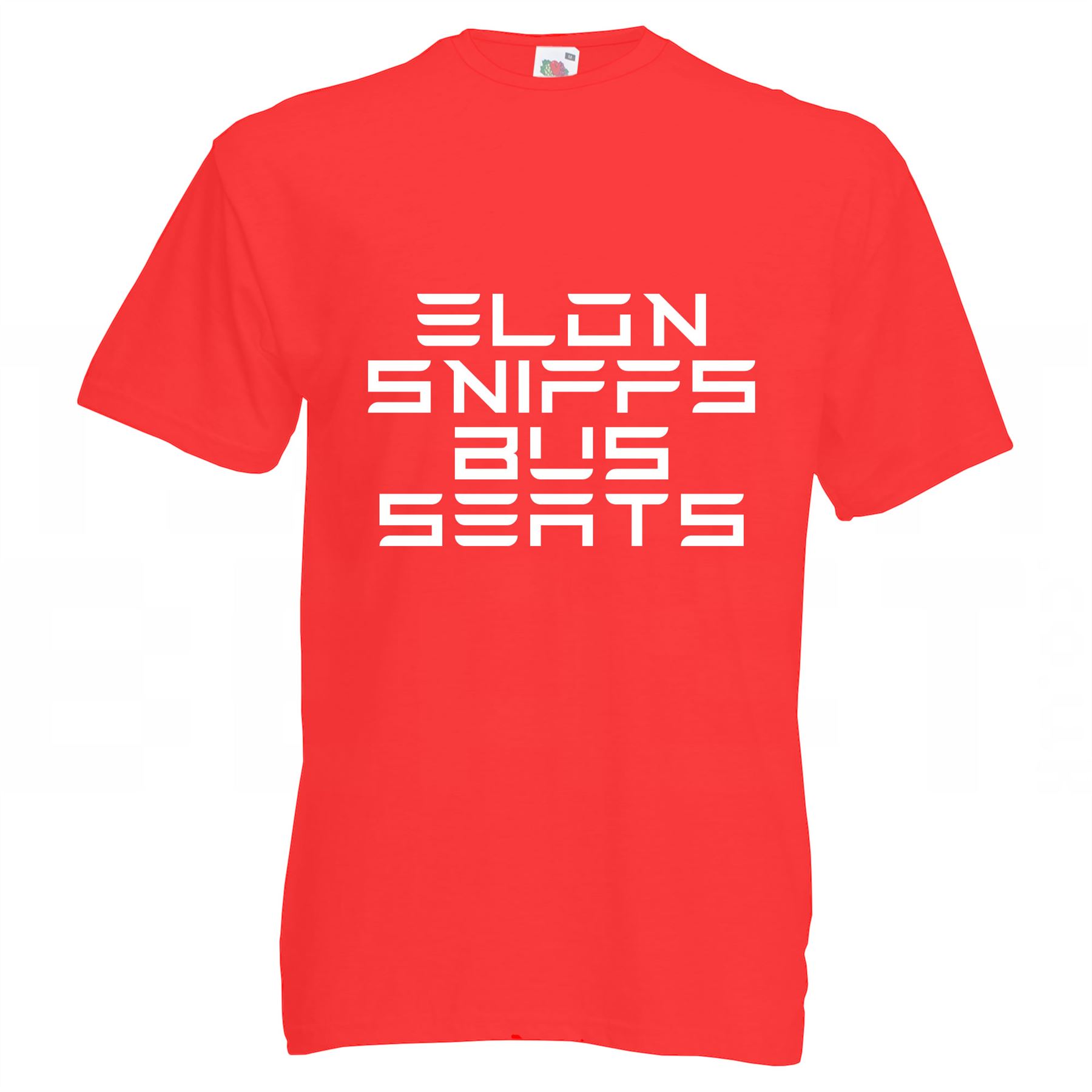 Elon Musk Sniffs Bus Sitze T-Shirt Tee Erwachsene Rundhals Kurzarm - Bild 23 von 34