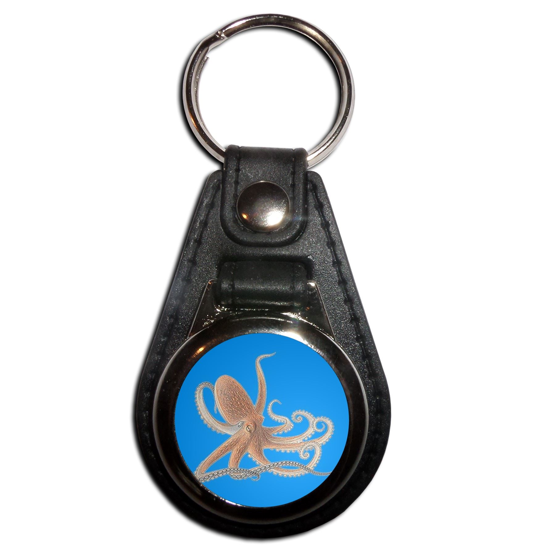Octopus Plastic Medallion Key Ring (61mm x 38mm) - Picture 3 of 12