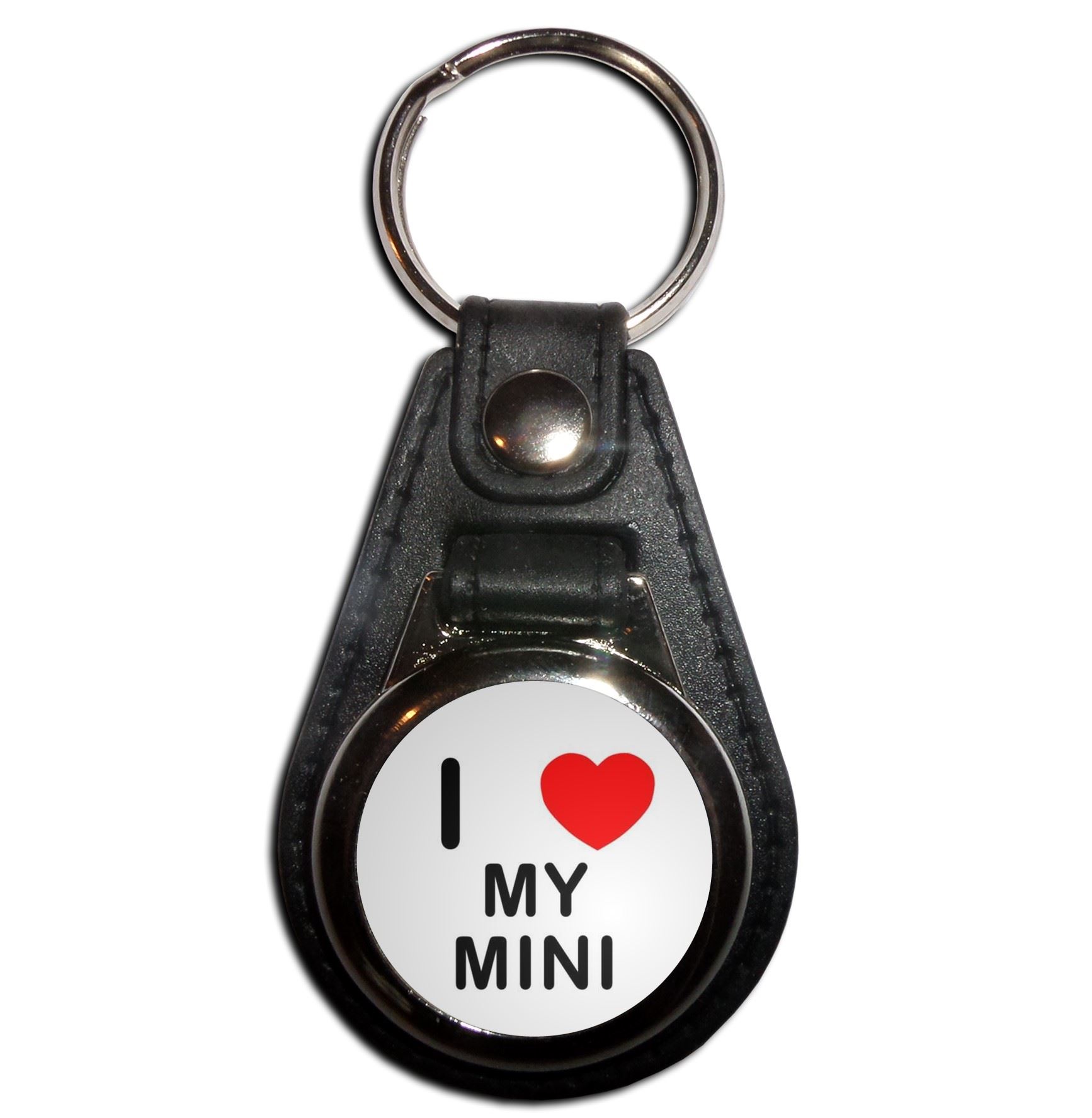 My Mini I Love Plastic Medallion Key Ring (61mm x 38mm) - Picture 3 of 12