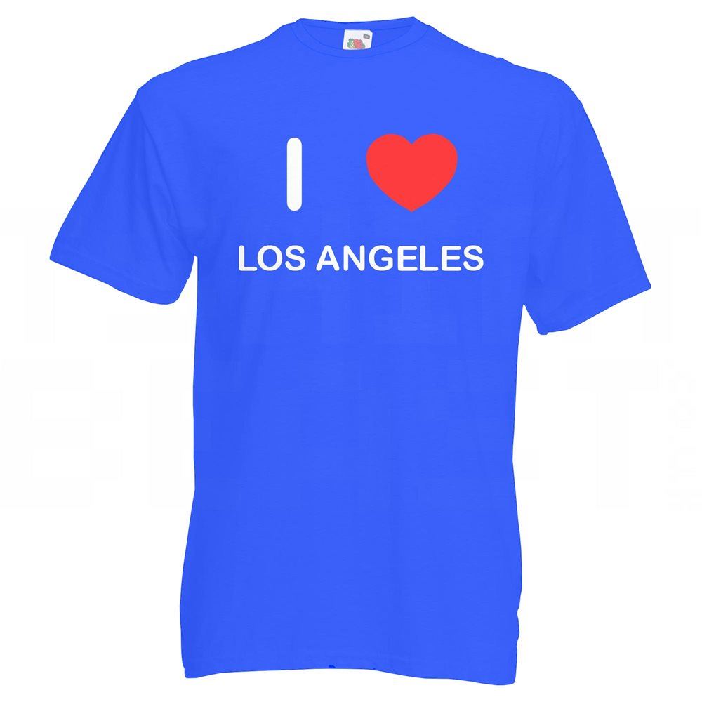 Los Angeles I Love T Shirt Tee Adult Crew Neck Short Sleeved - Picture 15 of 34