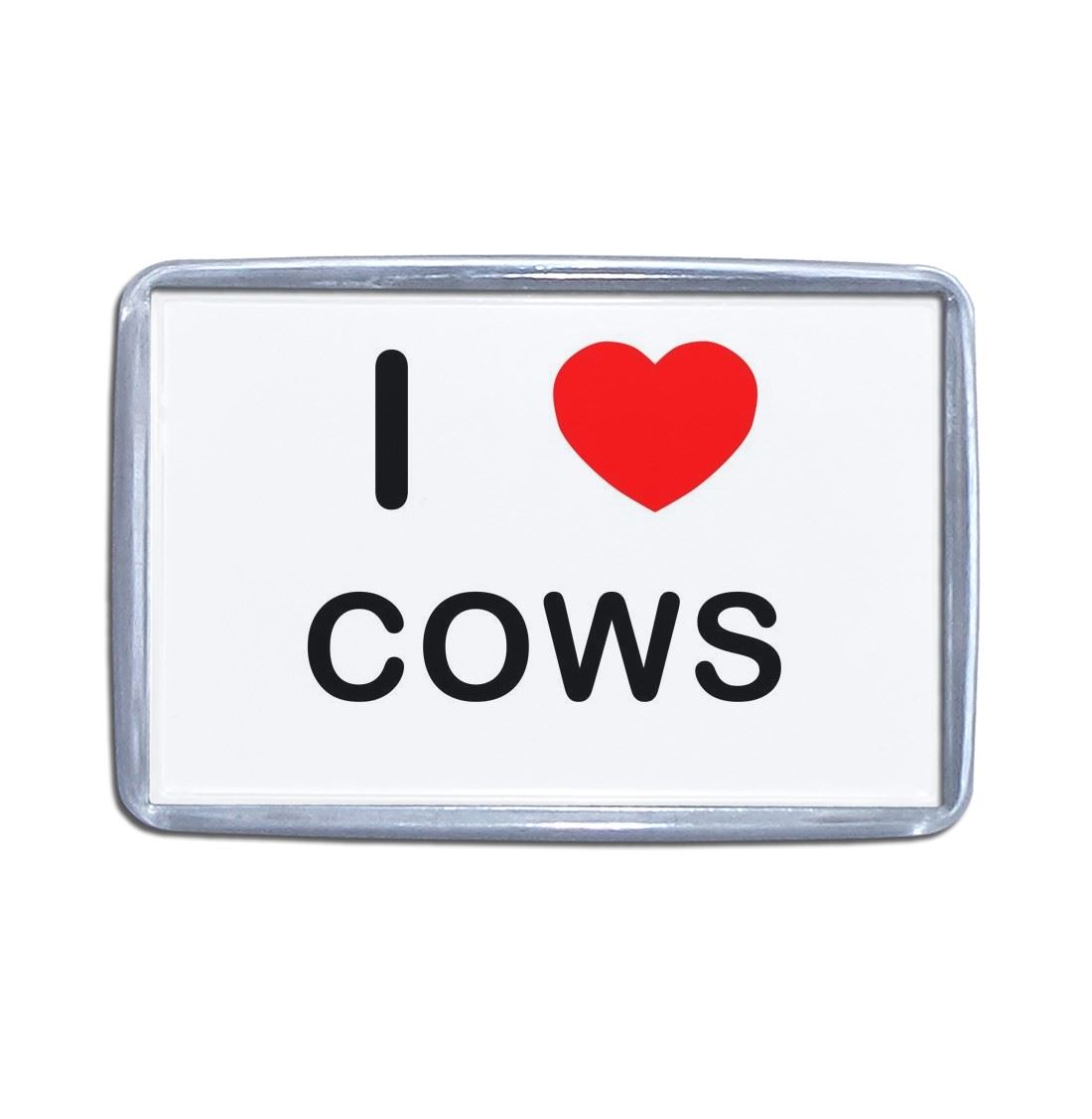 Cows I Love Heart Plastic Fridge Magnet (S, M, L, XL) - Picture 7 of 10