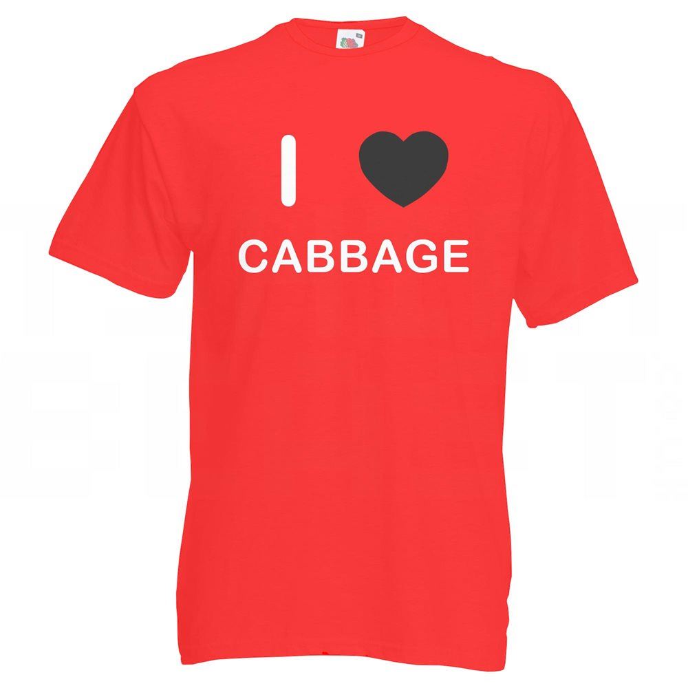 Cabbage I Love T Shirt Tee Adult Crew Neck Short Sleeved - Picture 19 of 34