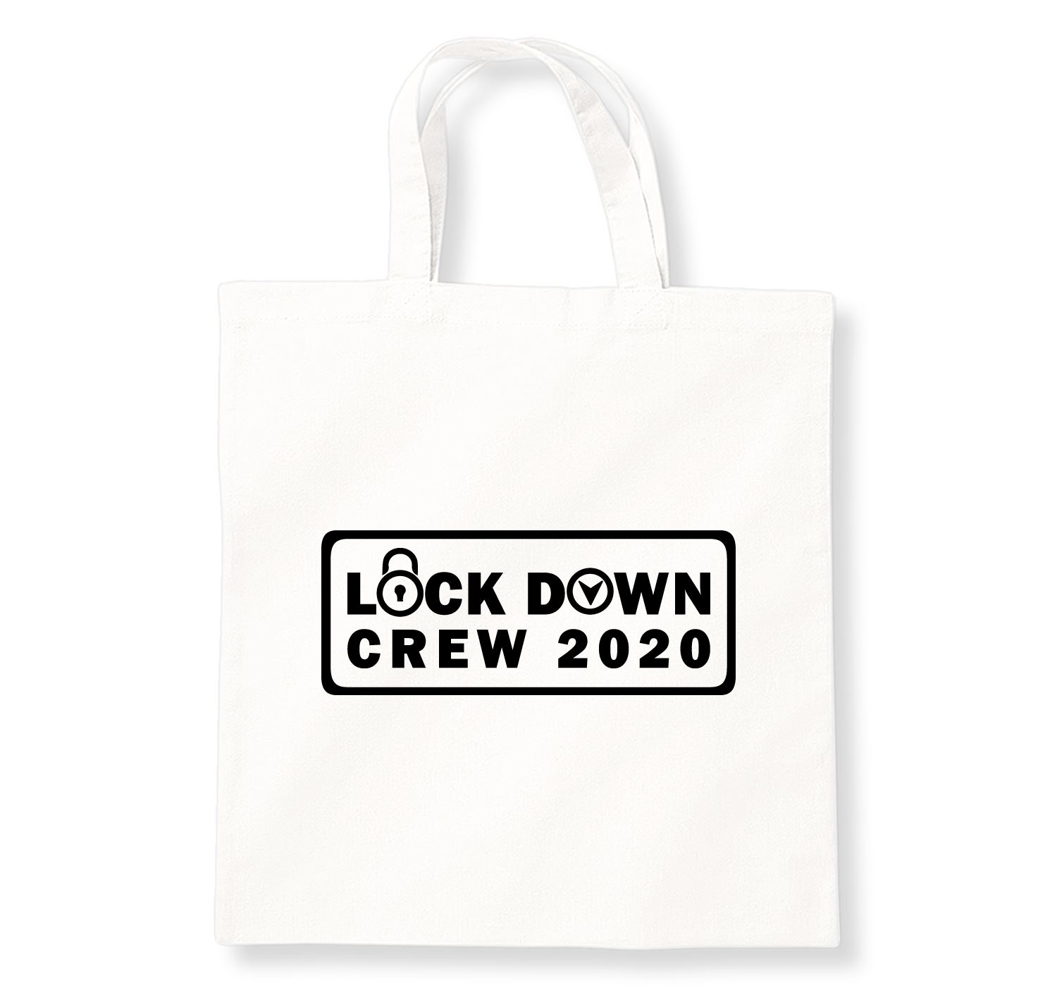 Lock Down Crew 2020 Tote Bag wiederverwendbar Baumwolle Einkaufstasche - Bild 7 von 8