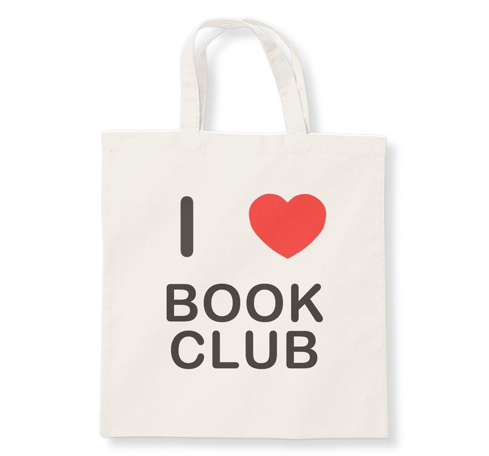 Book Club I Love Tasche wiederverwendbar Baumwolle Einkaufstasche - Bild 3 von 8