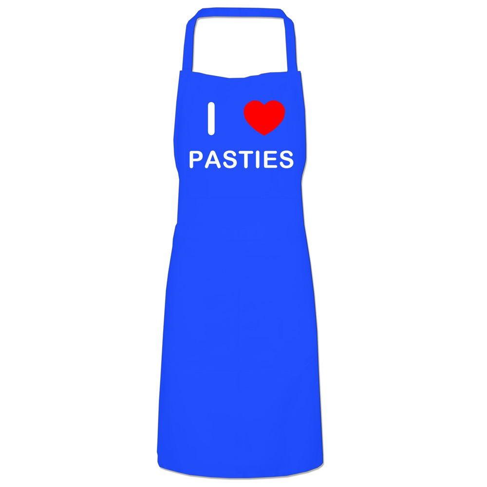 Pasties I Love Küchenschürze Latz mit verstellbarem Hals und Krawatten - Bild 5 von 10