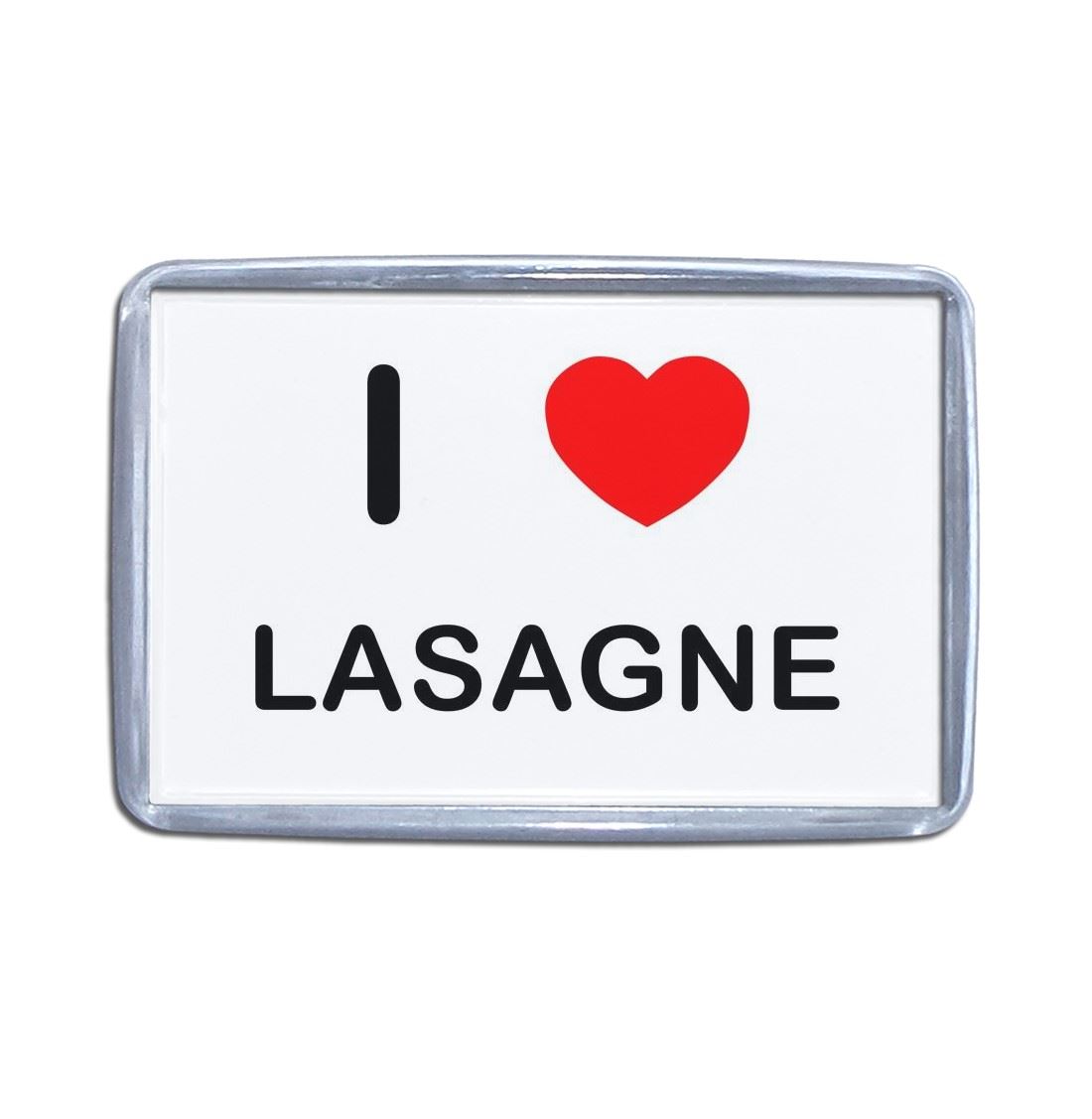 Lasagne I Love Heart Plastic Fridge Magnet (S, M, L, XL) - Picture 7 of 10