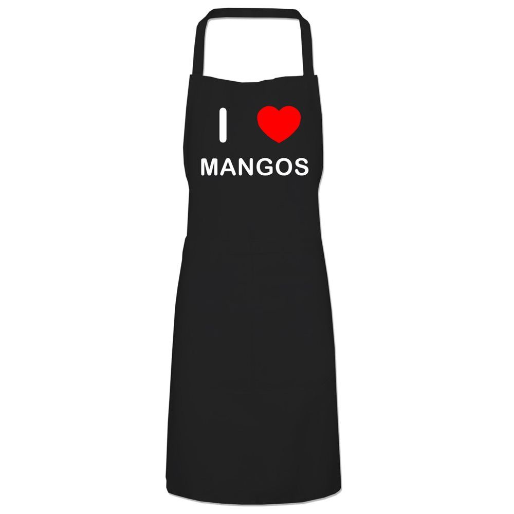 Mangos I Love Kitchen Apron Bib with Adjustable Neck and Ties