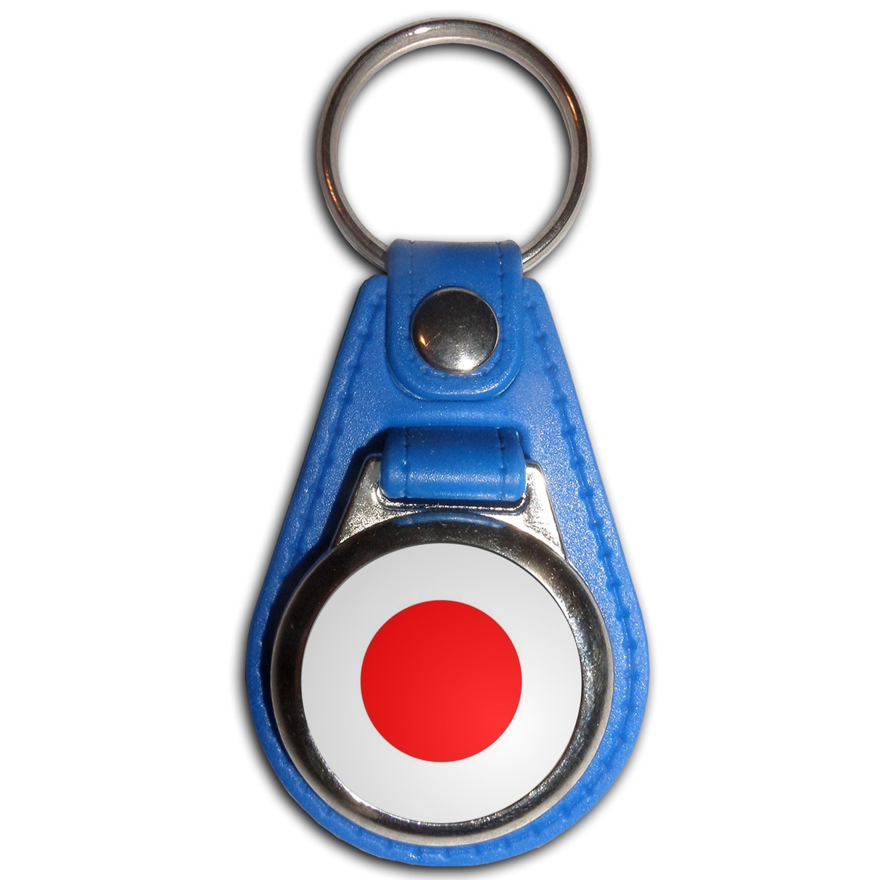 Japan Flag Plastic Medallion Key Ring (61mm x 38mm) - Picture 5 of 12