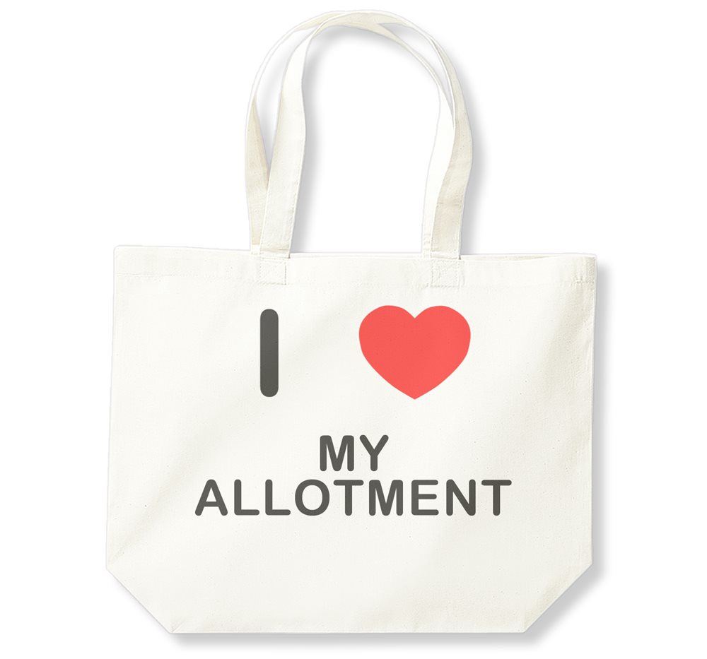 My Allotment I Love Cotton Shopping Bag (Black, White, Natural) - Picture 3 of 8
