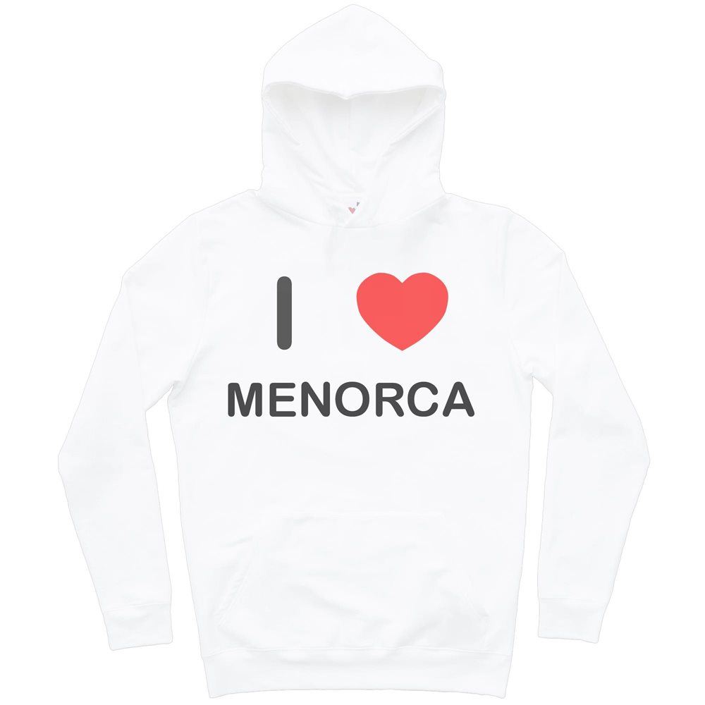 Menorca I Love Felpa con Cappuccio Pullover Adulto Manica Lunga - Foto 33 di 34