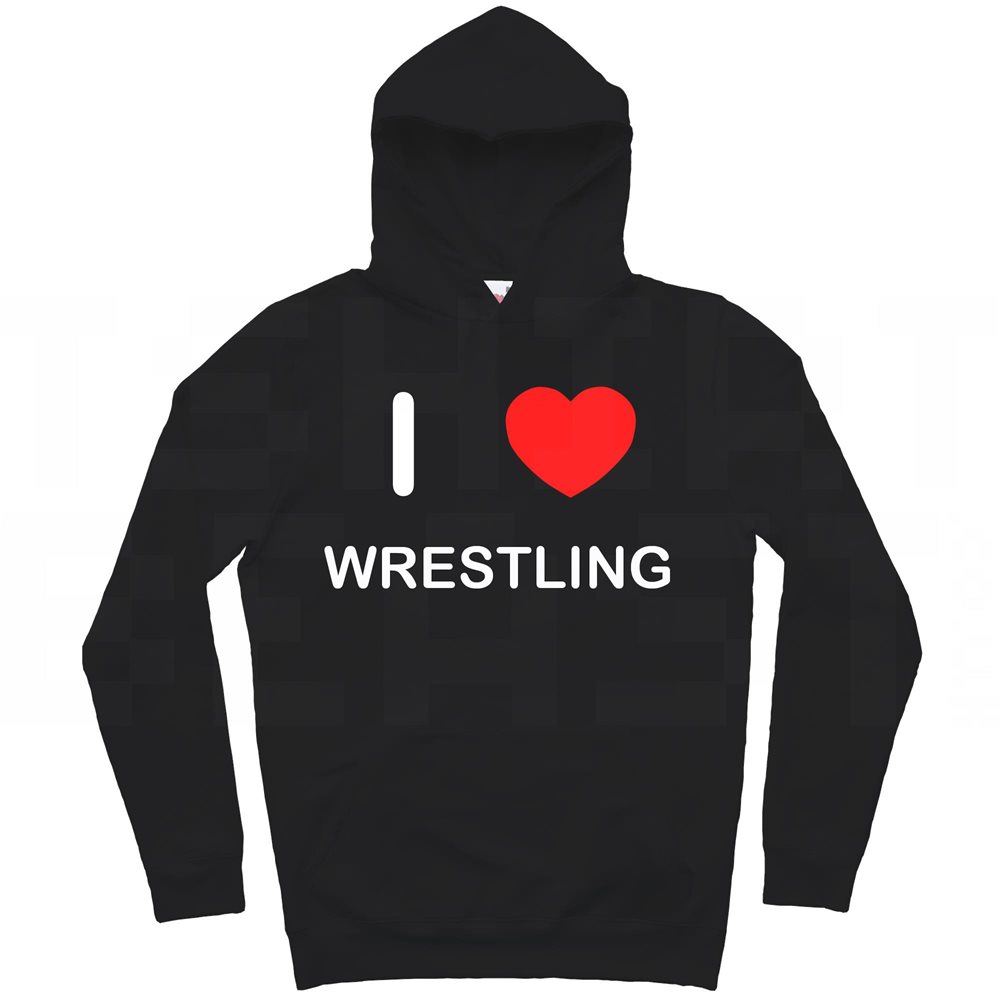 Wrestling I Love Hoodie Pullover Erwachsene Langarm - Bild 3 von 34