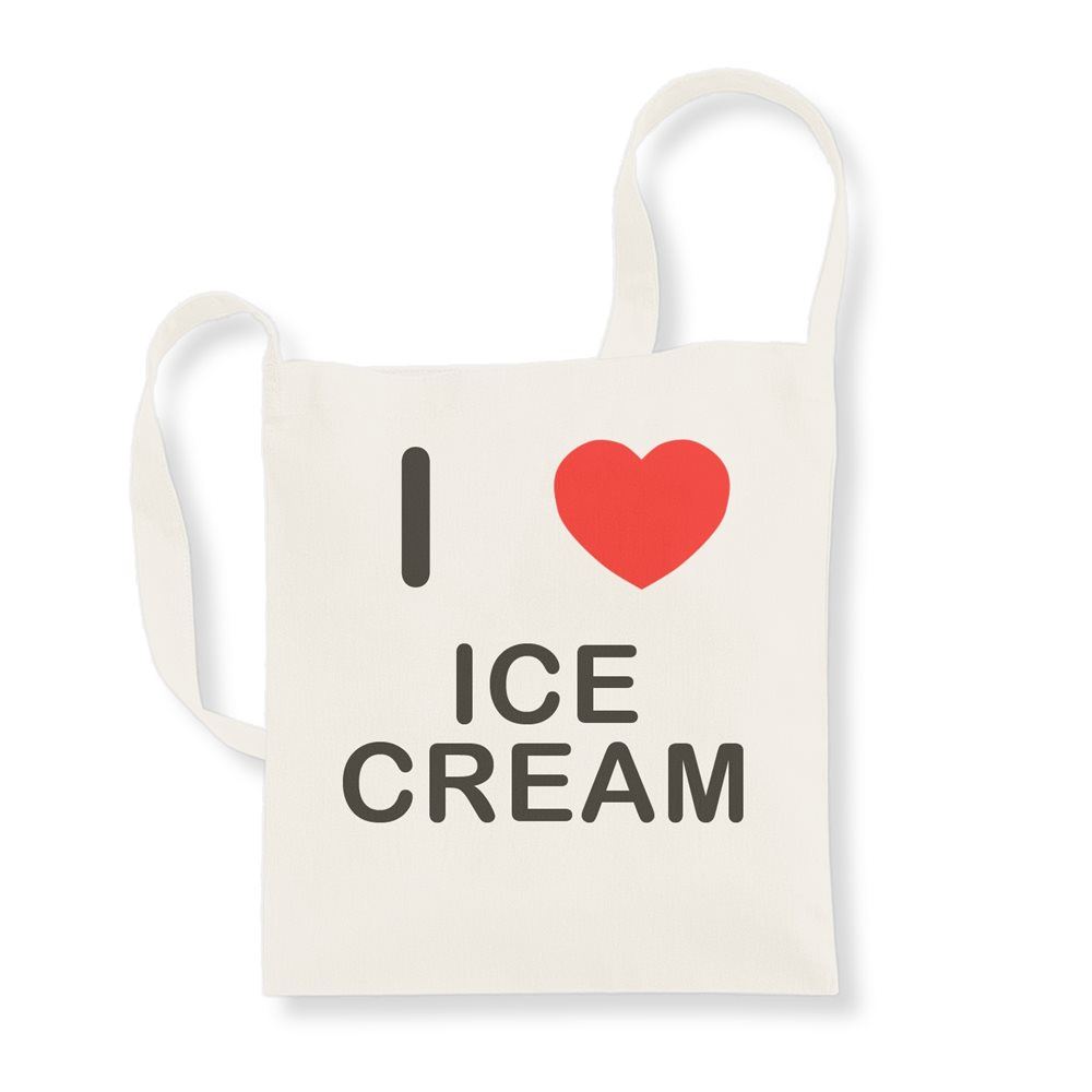Bolsa de asa larga de algodón reutilizable Ice Cream I Love - Imagen 3 de 8