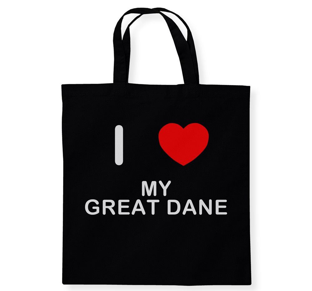 Bolso de compras de algodón reutilizable My Great Dane I Love - Imagen 5 de 8