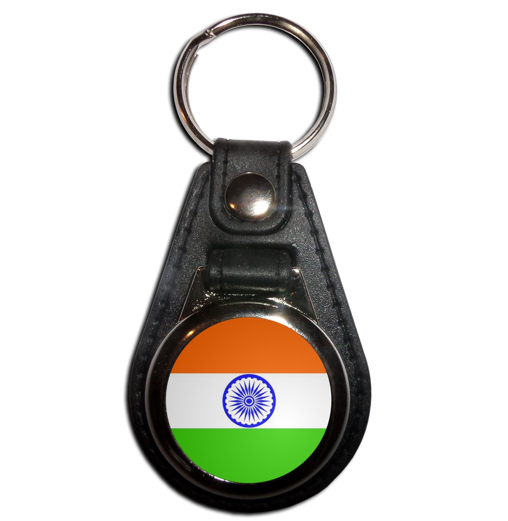 Llavero medallón plástico bandera India (61mm x 38mm) - Imagen 3 de 12