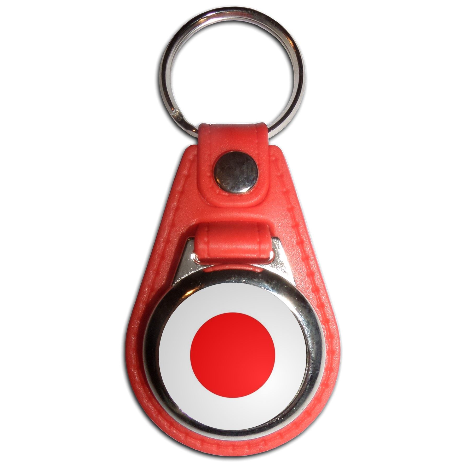 Japan Flag Plastic Medallion Key Ring (61mm x 38mm) - Picture 9 of 12