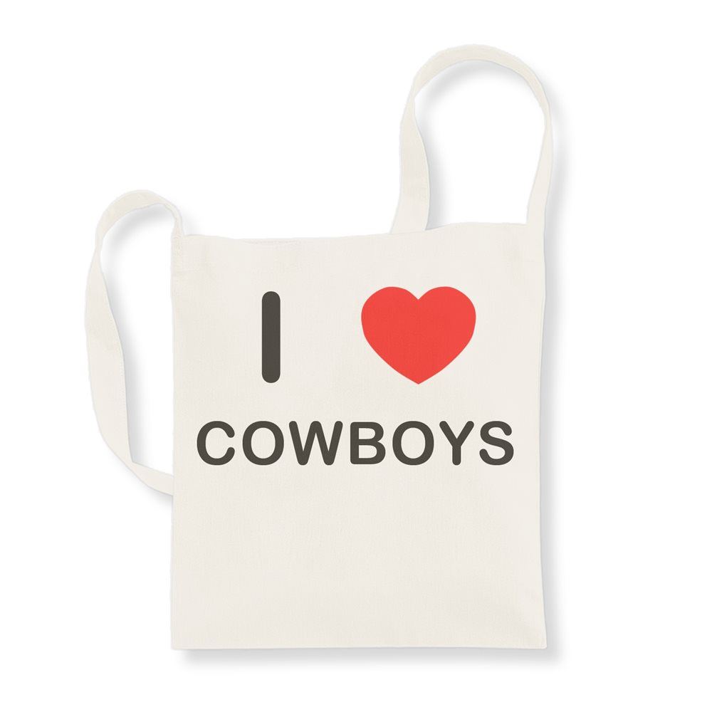 Bolso Cowboys I Love de algodón reutilizable con asa larga - Imagen 3 de 8