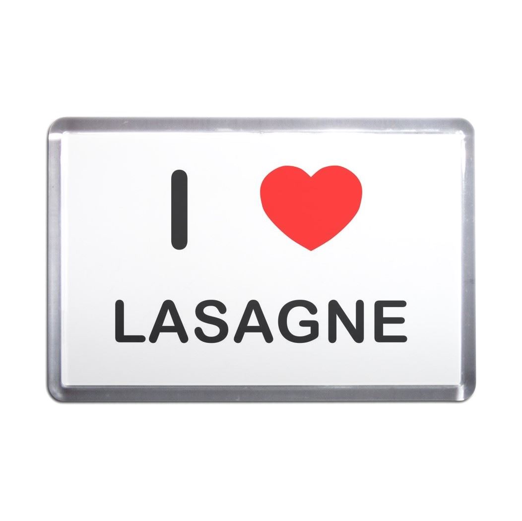 Lasagne I Love Heart Plastic Fridge Magnet (S, M, L, XL) - Picture 5 of 10