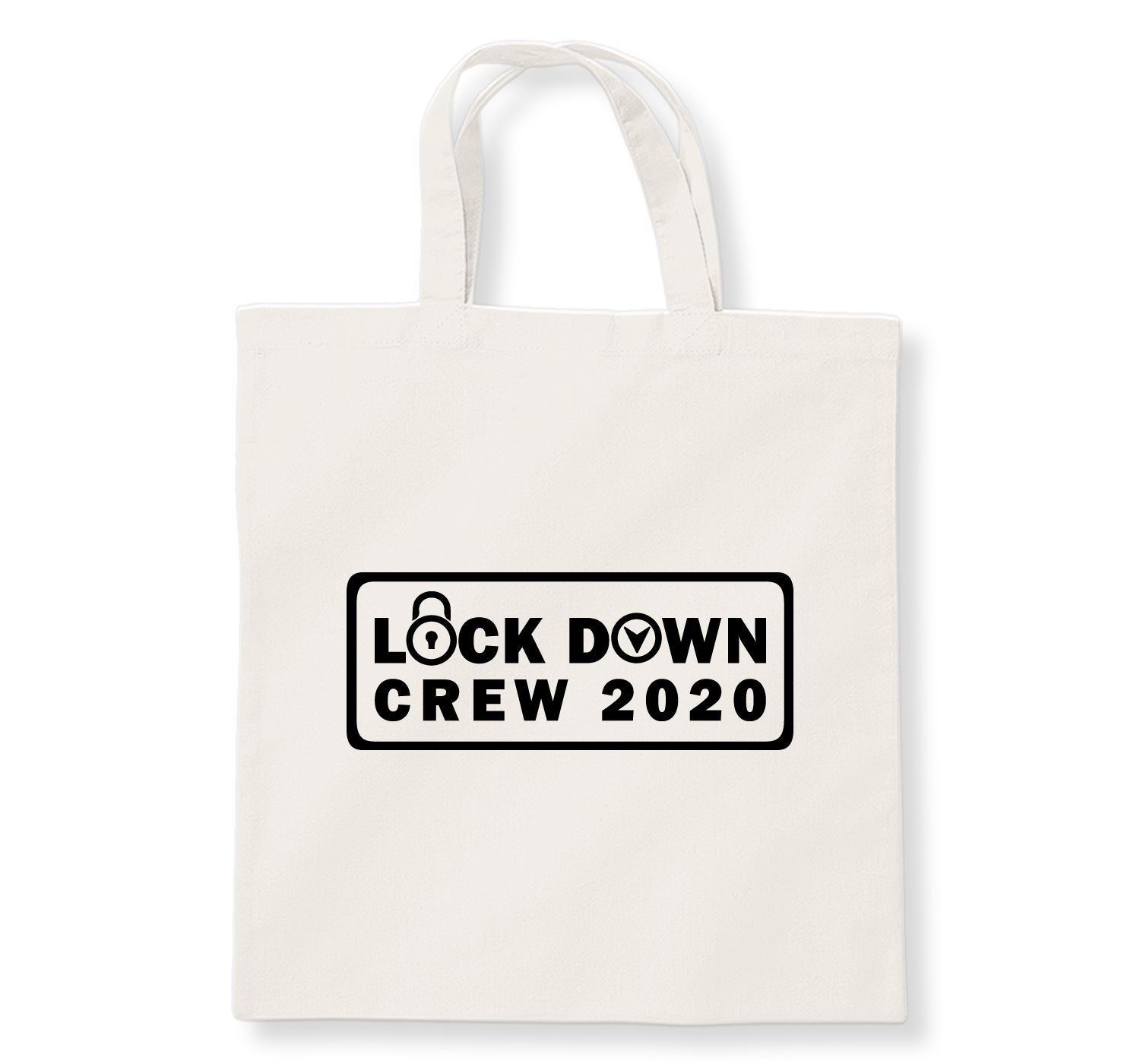 Lock Down Crew 2020 Tote Bag wiederverwendbar Baumwolle Einkaufstasche - Bild 3 von 8